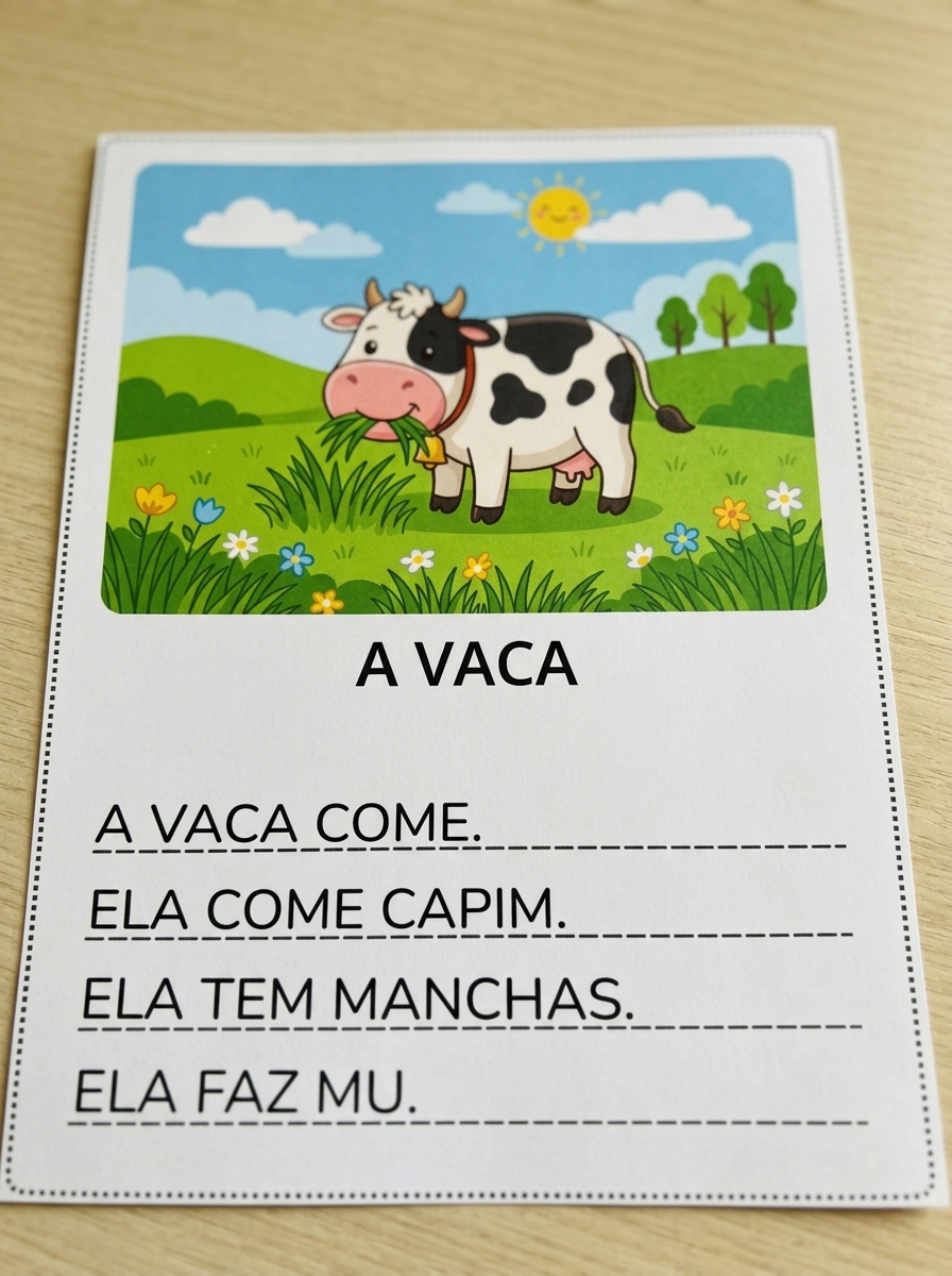 Exemplo de página: A Vaca